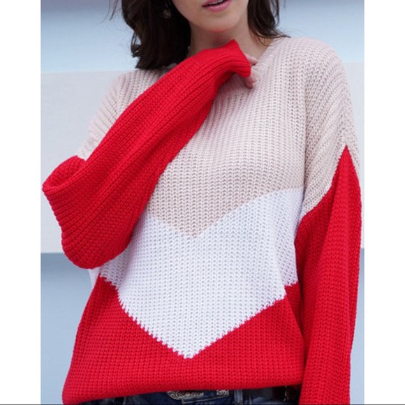 ✨LAST TWO✨REVEAL YOUR LOVE SWEATER-RED/PINK/WHITE - Picture 5 of 5